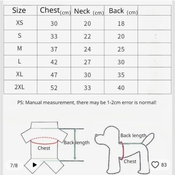 NWT Dog Sweater Small Breed Chihuahua Spring Pet Clothes Super Cute - Picture 6 of 6